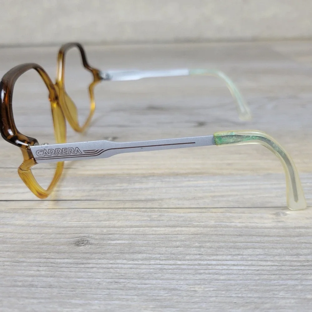 Vintage Carrera Eyeglasses Frames Mod 5554 10 Butterfly Amber Gradient Oversized